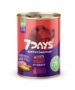 7Days Taze Sığır Etli Yetişkin Köpek Yaş Maması 415gr