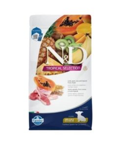 N&D Tropical Az Tahıllı Kuzu Etli Mini Adult Küçük Irk Yetişkin Köpek Maması 1Kg Vakumlu
