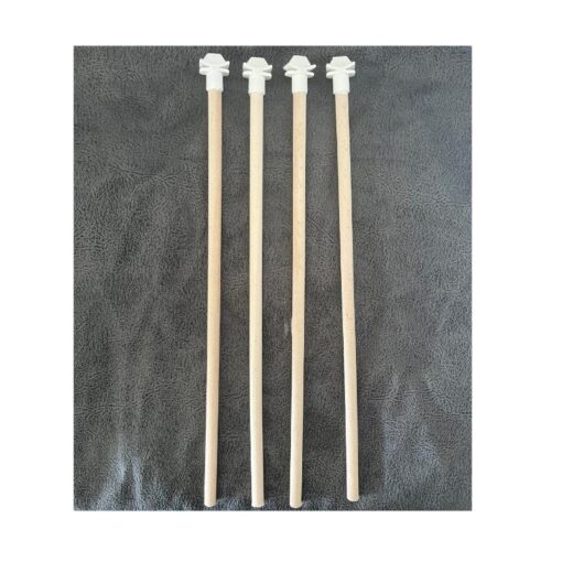 Plastik Uçlu Ahşap Tünek 4Lü 35cm