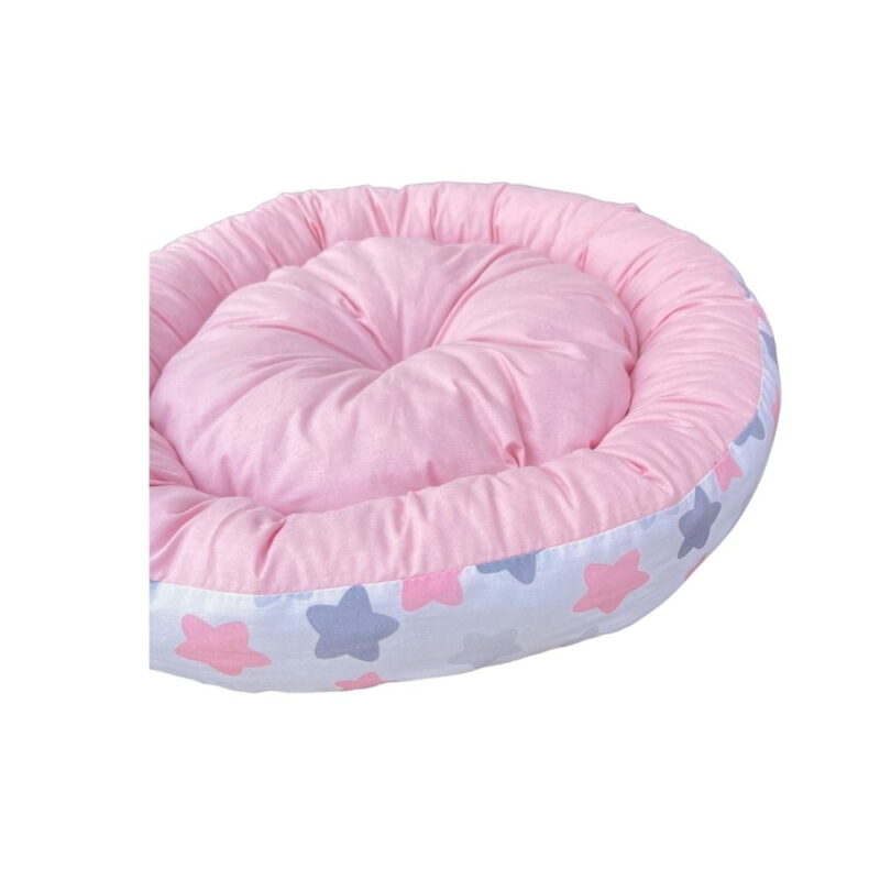 TarzPet Yıldız Desenli Simit Yatak Pembe 9x45 cm - Görsel 2