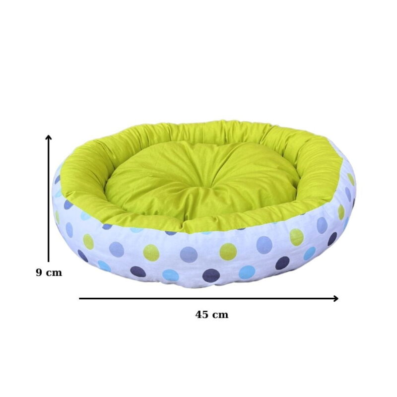 TarzPet Benekli Simit Yatak Yeşil 9x45 cm