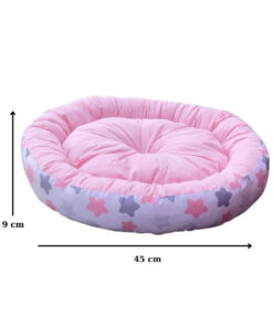 TarzPet Yıldız Desenli Simit Yatak Pembe 9x45 cm