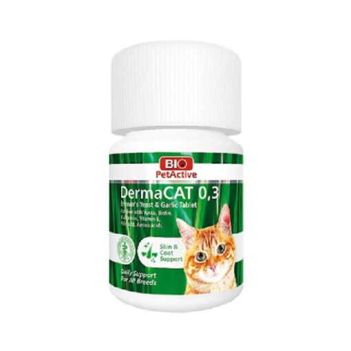 Bio PetActive Dermacat Sarımsaklı Maya Çiğneme Tableti  75 Adet
