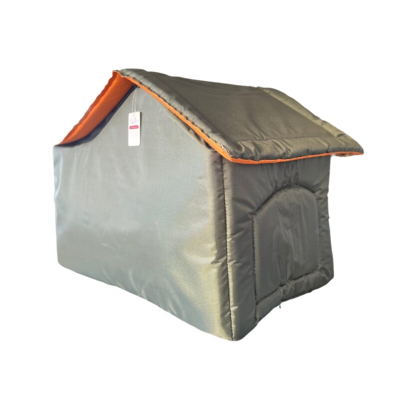 TarzPet Dış Mekan Kumaş Çatılı Ev Haki Yeşil 58x43x35 cm - Görsel 4