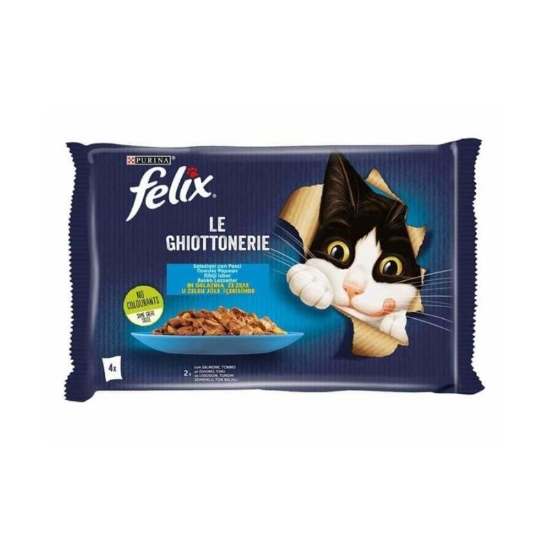 Felix Somon ve Ton Balıklı Kedi Yaş Maması 4lü