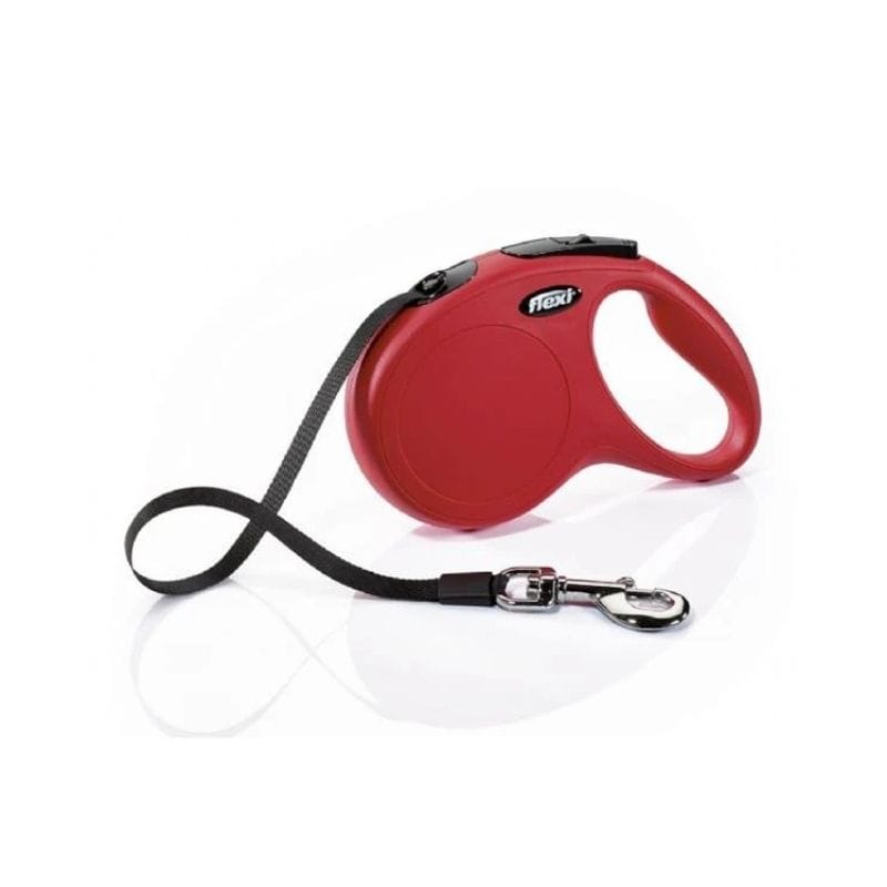 Flexi New Classic Kırmızı Otomatik Köpek Gezdirme Tasması 5 Metre Beden Seçenekli