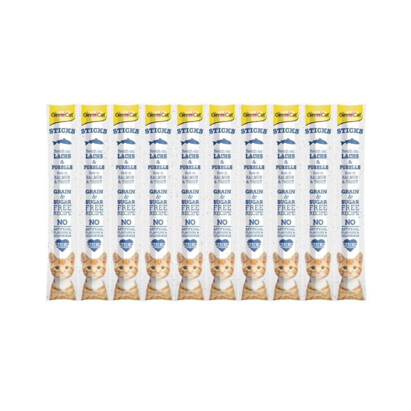 Gimcat Sticks Somon ve Alabalıklı Ödül Çubukları 50 gr 10lu