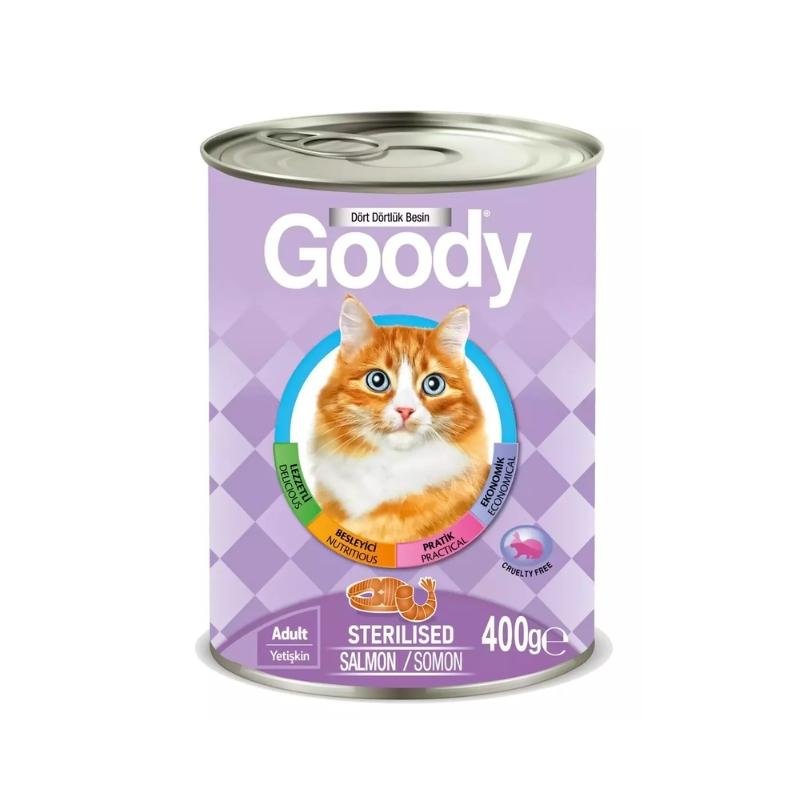 Goody Kısırlaştırılmış Kedi Konserve Maması Somonlu 400gr