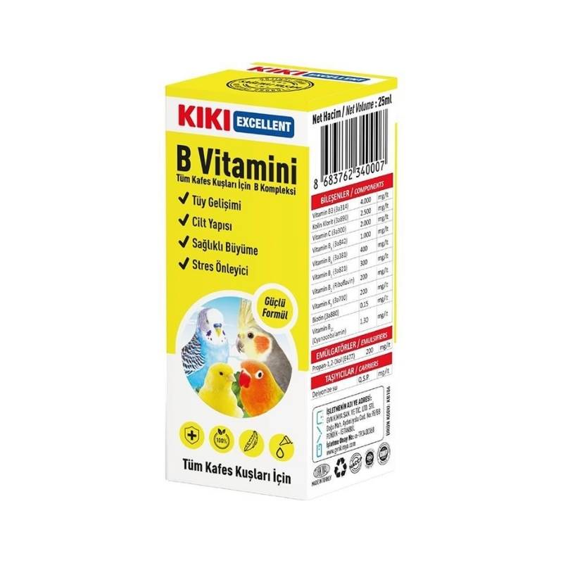 KIKI B Vitamini Kuşlar İçin 25ml