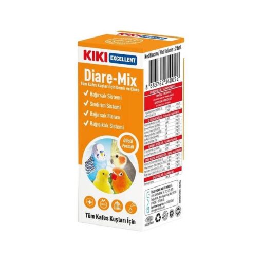 KIKI Diare-Mix Kuş İshal Önleyici Ve Bağırsak Düzenleyici 25ml