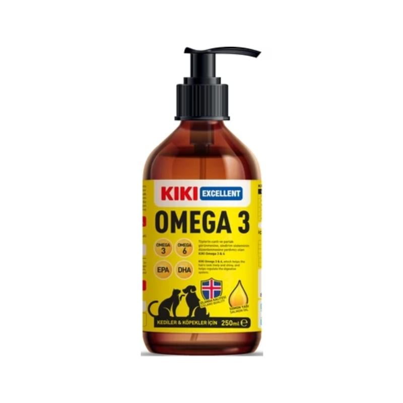 KIKI Excellent Kedi ve Köpek İçin Omega 3 Balık Yağı 250 ml