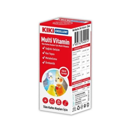 KIKI Kuşlar İçin Multivitamin Vitamin Damlası 25ml