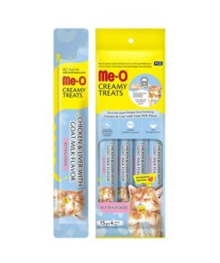 Me-O Kitten Tavuk Ciğer ve Keçi Sütü Krema Kedi Ödülü 4X15 gr