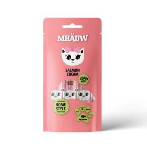 Mhauw Somon Balıklı Krema Kedi Ödülü 4x15gr