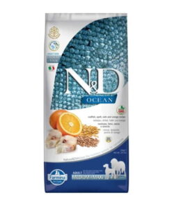 N&D Az Tahıllı Morina Balıklı Yetişkin Köpek Maması 12kg Paket