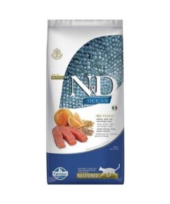 N&D Az Tahıllı Somon Balıklı Kısırlaştırılmış Kedi Maması 10kg Paket