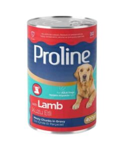 Proline Sos İçinde Et Parçacıklı Kuzu Etli Yetişkin Köpek Konservesi 400 Gr