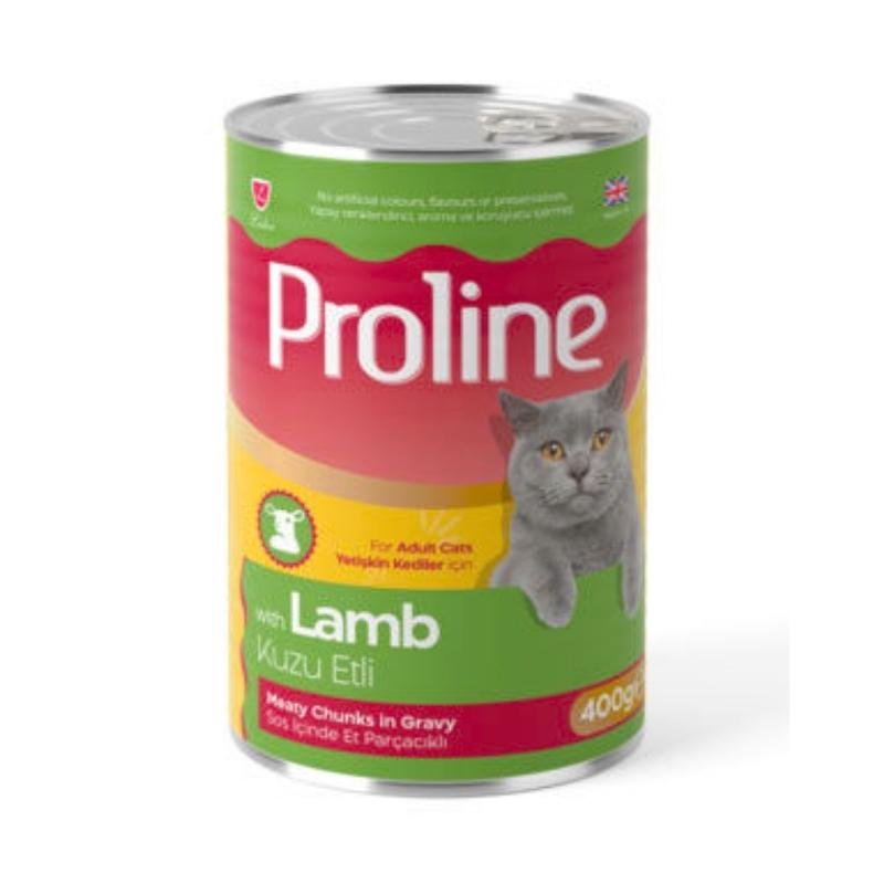Proline Kuzu Etli ve Sos İçinde Et Parçalı Kedi Konservesi 400 Gr