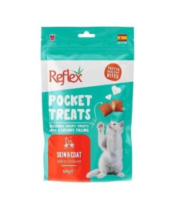 Reflex Pocket Treats Deri ve Tüy Bakımı Kedi Ödül Maması 60 gr
