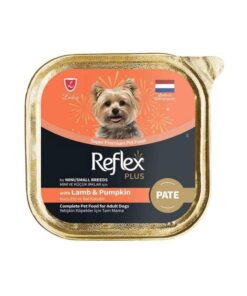 Reflex Plus Pate Kuzu Etli ve Balkabaklı Mini ve Küçük Irk Yetişkin Köpek Konservesi 85gr