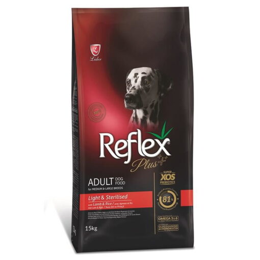 Reflex Plus Light Kısır Medium Large Kuzu Etli Köpek Maması 15kg Paket