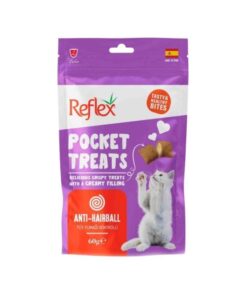 Reflex Pocket Treats Anti-Hairball Tüy Yumağı Kontrolü Kedi Ödül Maması 60gr