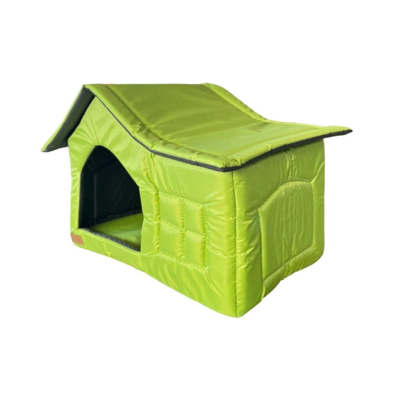 TarzPet Dış Mekan Kumaş Çatılı Ev Yeşil 58x43x35 cm - Görsel 2
