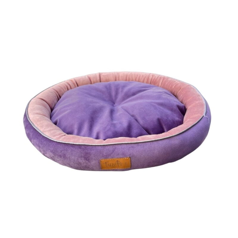 TarzPet İnce Simit Kedi Köpek Yatak Mor