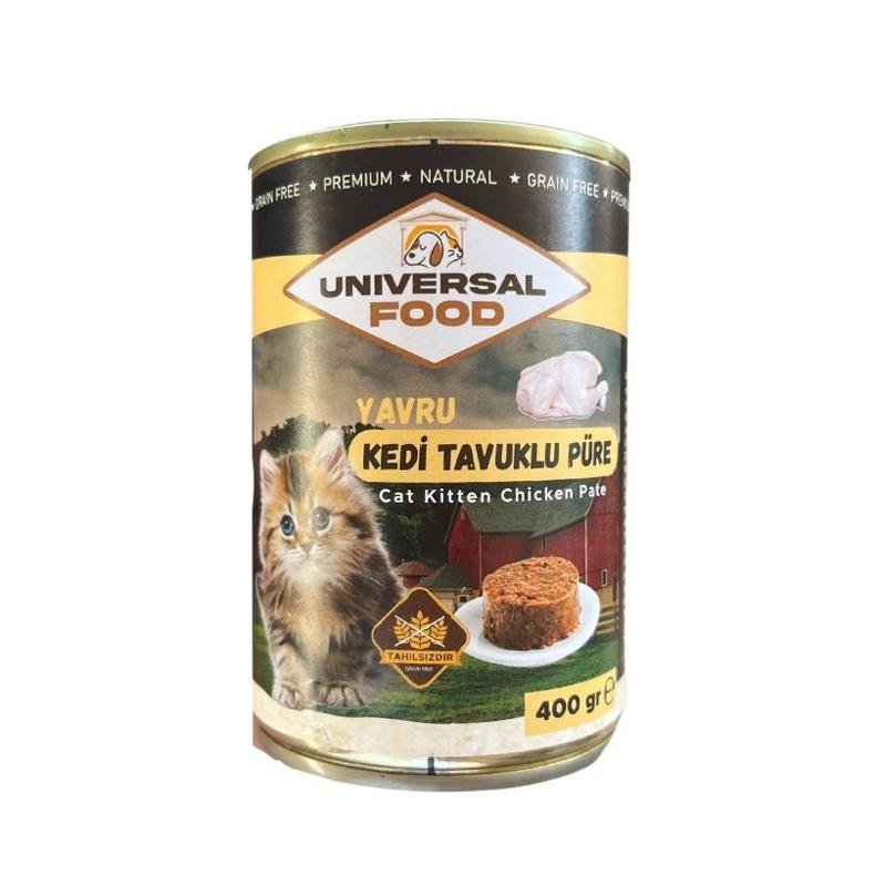 Universal Kıyılmış Tavuklu Yavru Kedi Konserve Maması 400gr
