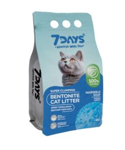 7Days Topaklanan Bentonit Sabun Kokulu İnce Taneli Kedi Kumu 10Lt