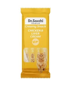 Dr.Sacchi Krema Tavuklu ve Ciğerli Yetişkin Kedi Ödülü 14gr 4lü