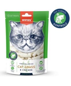 Wanpy Kedi Dondurulmuş Kedi Çimi ve Tavuklu Ödül 20gr