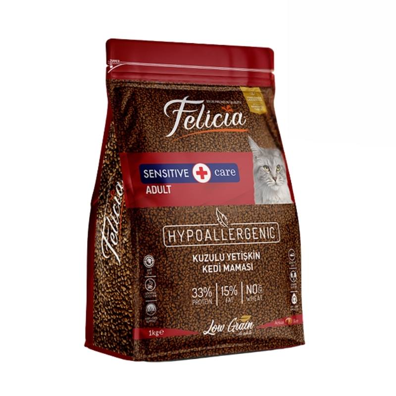 Felicia Kuzu Etli Yetişkin Kedi Maması 1Kg Paket