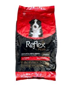 Reflex Plus Kuzu Etli Medium Large Yavru Köpek Maması 12Kg Paket