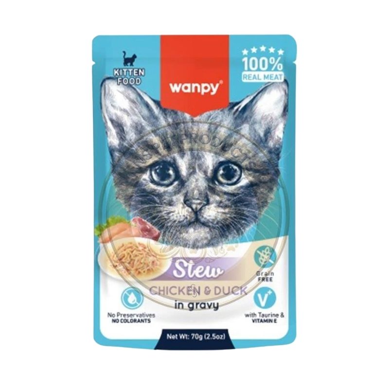 ​Wanpy Pouch Tavuk ve Ördekli Yaş Kedi Maması 70gr