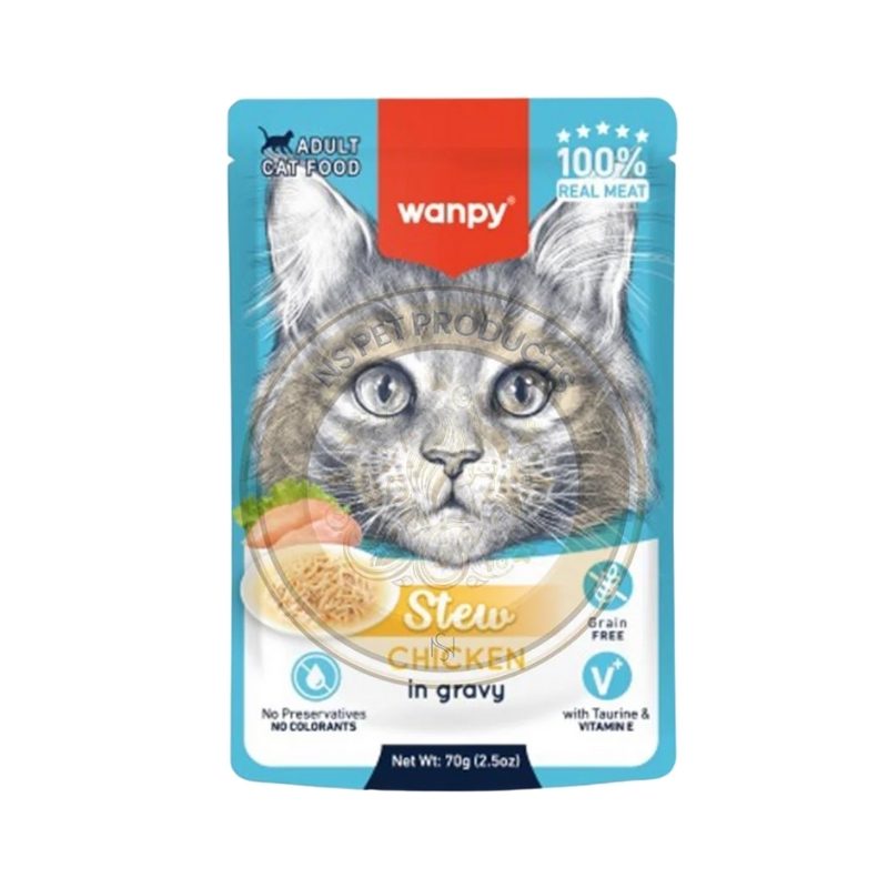 ​Wanpy Pouch Tavuklu Yaş Kedi Maması 70gr