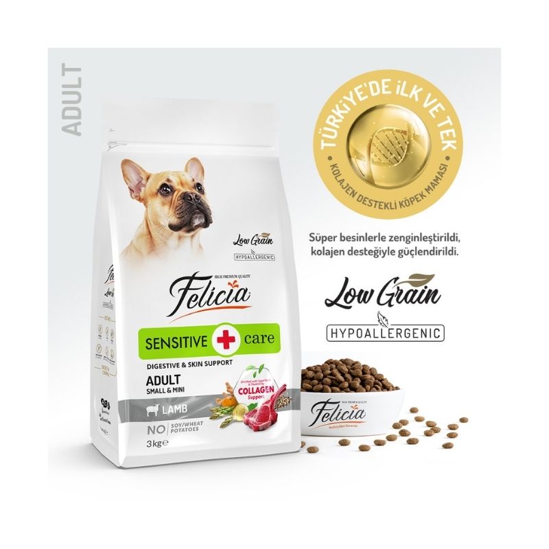 Felicia Küçük Irk Yetişkin Köpek Maması Kuzu Etli 3kg Paket
