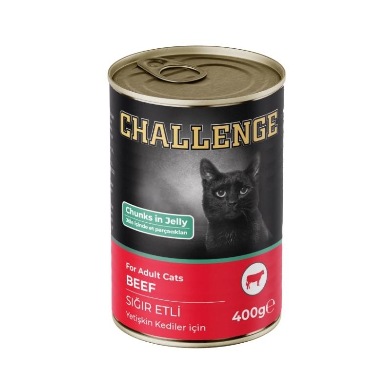 Challenge Sığır Etli Yetişkin Kedi Yaş Mama 400gr