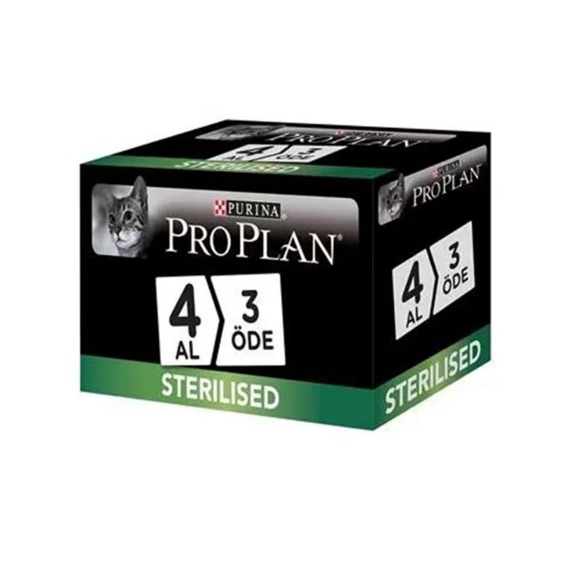 Pro Plan Somon ve Ton Balıklı Kısır Kedi Yaş Mama 85gr 4 Al 3 Öde